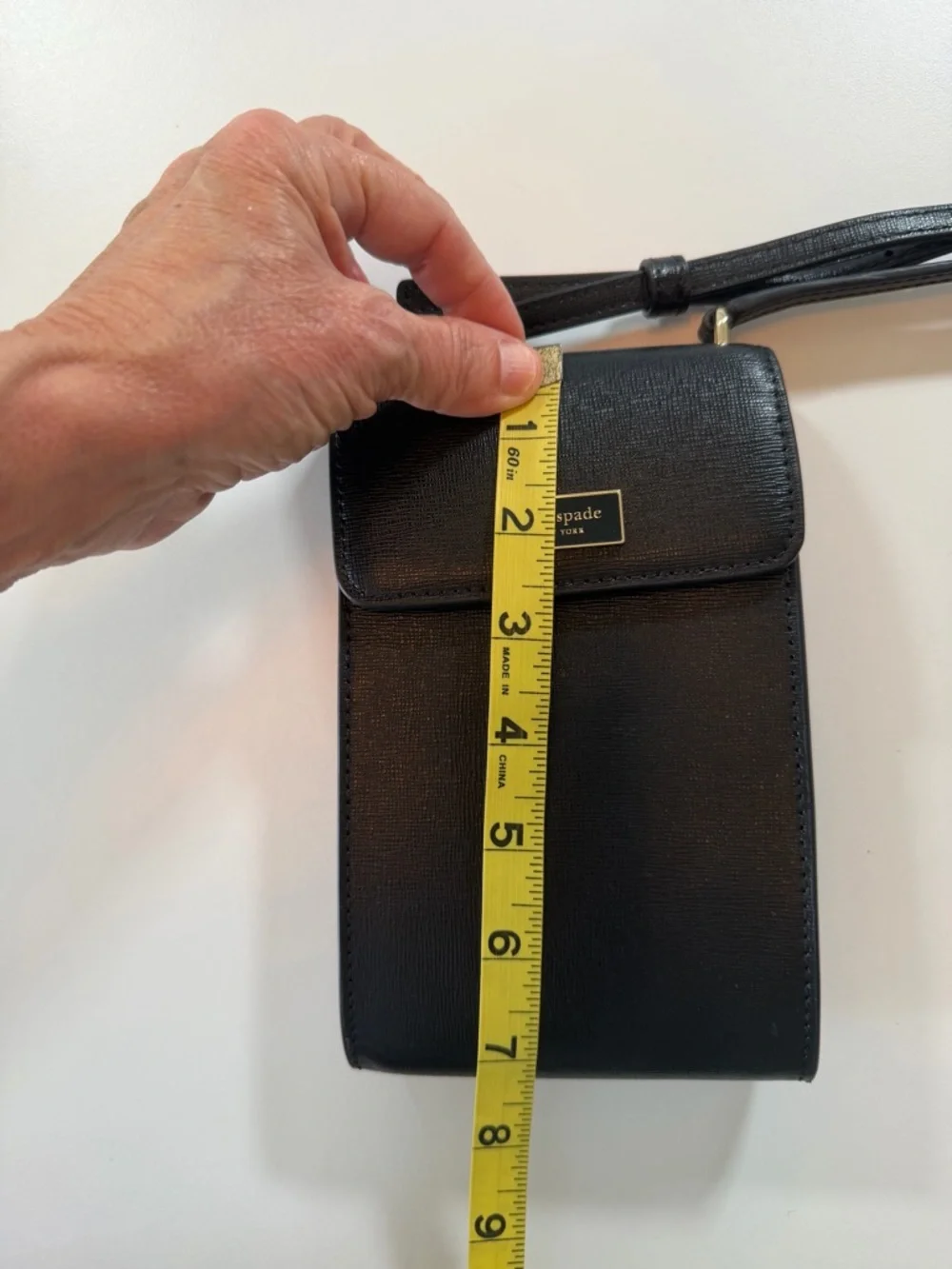 Kate Spade Serena Phone Crossbody Black Saffiano Leather